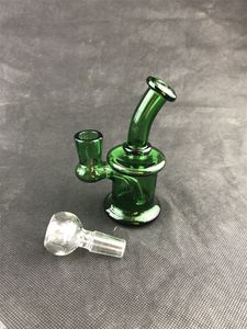 Glas Hookah Mini Multicolor Oil Rig Rökrör, Bong 14mm Connector Välkommen till beställning