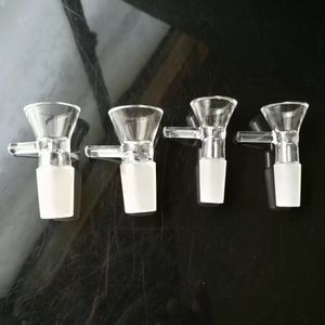 Rauchen Dogo Neue Glasbogen-Tabak- und Kräuter-Trockenschüsselrutsche für Glasbong und Pfeifen 14mm 18mm männliche Gelenkglasschüssel mit Griff