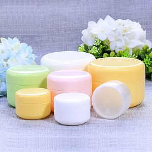 10 20 50 100G Plastic Jar Bottle Candy Color PP Cosmetic Sample Eyeshadow Lip Balm Container Nail Art Piece Glitter Bottle