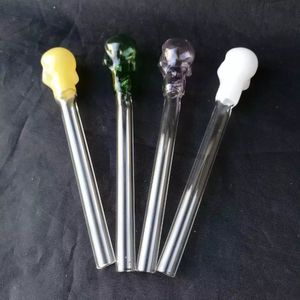 Color straight bones pot glass bongs accessories Glass Smoking Pipes colorful mini multi-colors Hand Pipes Best Spoon