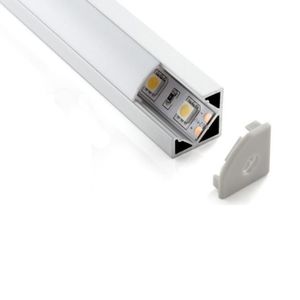 30 X 2M sets/lot L shape aluminium profile for led strips 30 degree beam corner led housing profile for led kitchen lights