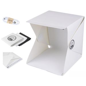 Tomada de fábrica! Dobrável Mini Lightbox Portátil Sala de Luz Photo Studio Fotografia Cenário Mini Cube Box Iluminação Tenda Kit em Promoção