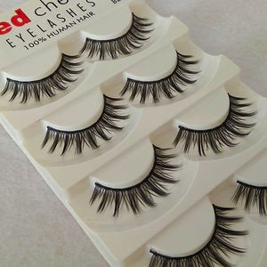 Red Cherry Pairs False Eyelashes Styles Black Cross Natural Long Thick Fake Eye lashes Handmade Beauty Makeup Extentions Tools