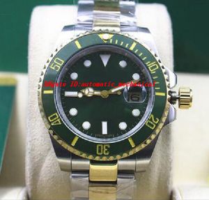 18Kゴールドスチールオリジナルセラミックグリーン1166610LVステンレススチールブレスレット機械式の男性が最高品質の豪華な腕時計を見る