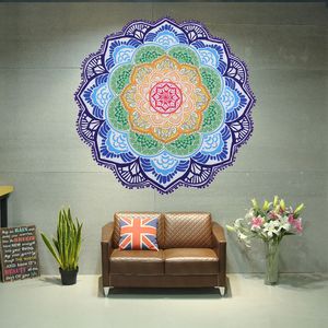 6 Arten tragbares Strandtuch Indien Mandala Wandbehang Bett Manta Yoga-Matte Quaste Decke Camping Matratze Isomatte Tapisserie ZA2837