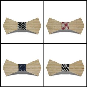 الأزياء الخشب بووتي 20 أنماط اليدوية خمر التقليدية bowknot الأعمال باتي الزفاف المنتج النهائي خشبي القوس التعادل 12 * 5 سنتيمتر للبالغين