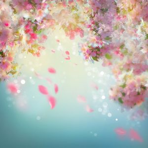 Newborn Floral Photography Backdrop Vinyl Printed Pink Flowers Falling Petals Baby Shower Props Kids Children Photo Studio Backgrounds