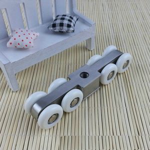 2 pieces Sliding Door Plastic Steel Window Pulley Aluminum Alloy Nylon Hanging Track Wheel Muted Roller Wooden Glass House Hardware