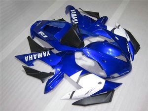 Free custom Fairing kit for Yamaha YZF R1 2002 2003 black blue white fairings set YZF R1 02 03 NV57