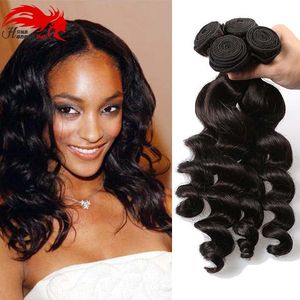 Top Hannah Hair Products 3 bundles capelli vergini brasiliani onda sciolta fasci di tessuto brasiliano per capelli umani Remy ondulati