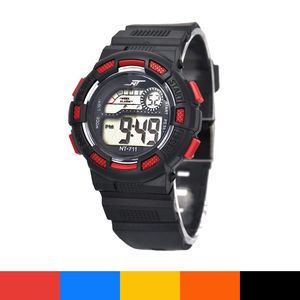NT-711 Повседневный дизайн Водонепроницаемые детские цифровые светодиодные кварцевые часы для мальчиков с будильником и датой Спортивные наручные часы
