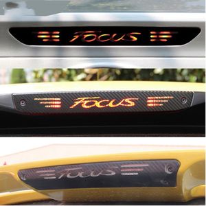 Karbon Fiber Çıkartmalar ve Çıkartmalar Yüksek Montajlı Durdur Fren lambası Işık Araç Ford Focus 2 3 2005-2017 Aksesuarlar