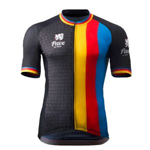 2024 Bélgica Flandres Camisa de Ciclismo de Manga Curta Roupas de Bicicleta Homens Desgaste de Ciclismo Ropa maillot