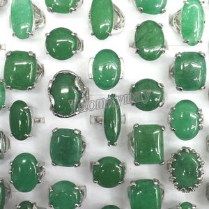 50pcs/lot big size malaysian jade rings natural quartz 염색 된 녹색 모방 jadeite 보석 무료 배송
