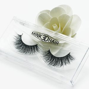 A11 3D mink eyelash 1 pair Handmade crossing lashes individual strip thick lash with package Makeup Tools