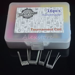 Tournament Coil Box Kit 4 in 1 Heizung Vorgefertigter Draht Fortress Violin Centipede Crack Coil Baumwolle Vorgefertigte Drähte 16 Stück/Box für RDA