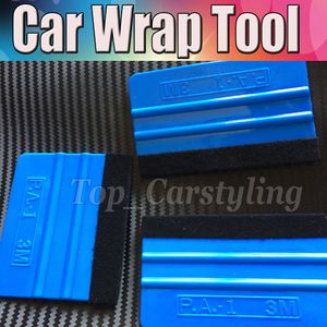 3m blau squeege car wrap tool blauer squeegee 3d kohlefaser wickelschaber werkzeuge mit größe 7,5x10 cm dhl 200pcs / lot