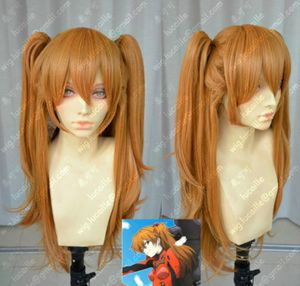 EVA Asuka Soryu Asuka Langley Orange Clip Ponytail Cosplay Wig Hair