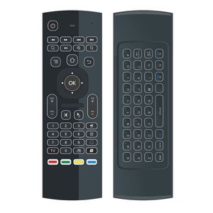 Best MX3 Backlight X8 Mini Keyboard IR Learning Qwerty 2.4G Wireless Remote Control 6Axis Fly Air Mouse Backlit For Android TV Box