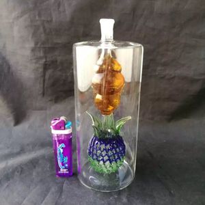 Big Accessori per bong di vetro del giaccino color ananas, tubi fumatori di vetro mini mini tubi a mano multicolore miglior cucchiaio tubo di vetro