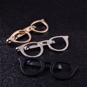 Fashion Jewelry Tie clips Gold Silver Black Hollow Glasses Brooch Vintage Brooches For Women Lapel Pin Men Broches accessories gift