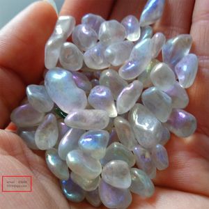 Ny produkt Naturfärgad Tumbled Quartz Stone Angel Aura Crystal Grus för heminredning 100 g