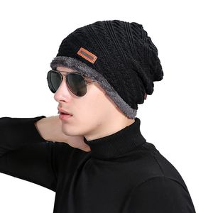 Homens de inverno Twill De Malha De Lã Beanie Manter Quente Tampas De Malha Macia Do Crânio Cap Gorro Bonnet Chapéus Esporte Caps Ski Dome GH-165