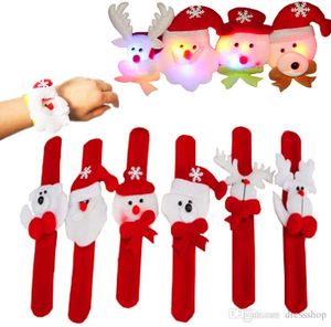 Weihnachten Pat Ring Flash Armband leuchtende Hand Ring Erwachsene Kinder Armband Großhandel Geschenk Dekoration Led Rave Toy