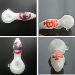 San Francisco Giants Tobacco Pipe pouces White Hand Oil Burner Chicago Cubs Basketball Glass Pipes for Smoking Logo personnalisé Glass Pipes