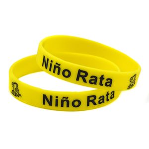 1PC Cute Mouse Logo Nino Rata Silicone Rubber Wristband Classic Decoration Games Gift Yellow Adult Size