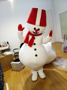 Hot Sale Cartoon Movie Character Real Pictures Snowman Mascot Kostym Gratis frakt