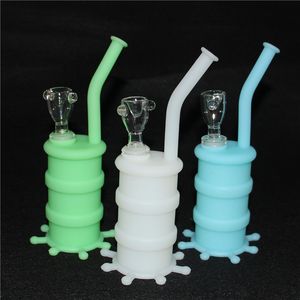 Taşınabilir şekil silikon bong ağızlık kapağı kauçuk damla ucu sigara içmek için silikon kapak bong dab yağ teçhizatı cam su borusu