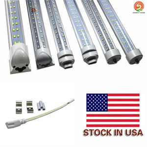 72W LED-rör T8 8ft FA8 Single Pin G13 R17D Integrerade dubbelsidor SMD2835 LED-ljusrör 8 fot UL AC85-265V