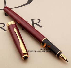 Gratis frakt Red Gold Roller Ball Pen School Office Supplies Metal Top Quality Stationery BallPoint Signatur Skriva Pennor