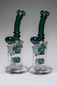 New Fabr Ovo de cachorro de cachorro de vidro Bongs Swiss Bubbler Tube com tubos de água PERC de chuveiro com articulação de 14 mm