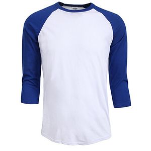 Varm Försäljning Sommar Höst Män O-Neck 100% Bomull T-shirt Mäns Casual Sleeve Tshirt Raglan Jersey Shirt Man
