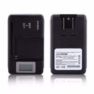 Freeshipping Approx. 32mm to 56mm Universal USB LCD Indicator Cell Phone Battery Wall Travel Charger Dock Wide Voltage US Plug
