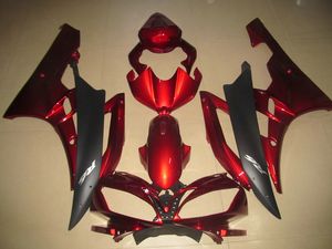 Kit de carenagem de moldagem por injeção para Yamaha YZF R6 2006 2007 vermelho vinho preto carenagem set YZFR6 06 07 OT09