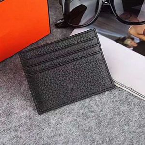 Porta carte di credito in vera pelle Portafoglio di alta qualità Uomo Donna Business Slim ID Card Case 2017 Nuovi arrivi Fashion Pocket Bag Portamonete