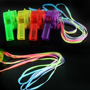 Fluoreszierendes Licht emittierende Großhandelsideen für Neuheiten, Pfeifenspielzeug, kreatives Spielzeug für Kinder, Geburtstagsgeschenk, LED-Poms, Cheer-Artikel