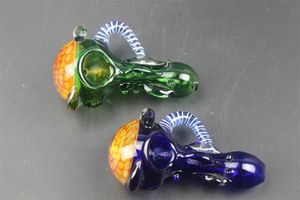 Mini cachimbos de vidro coloridos por atacado Cachimbos de tabaco de vidro Cachimbos de mão para fumar Cachimbos de martelo cores misturadas