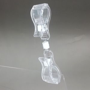 Retail Supplies Card Holder Display Pop Price Etikett Tag Sign Merchandise Clips Plastic Double Tube Stores Promotion 10st