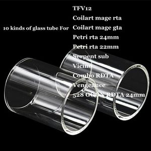 TF12 Coilart mage RTA GTA Petri 22mm 24mm Serpent sub Vicino Combo RDTA Vengeance 528 GOON Replacement Glass Tube for Tank Atomizer