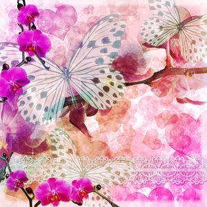5x7ft新生児の写真の背景デジタル印刷された蝶ピンクの花姫女の子の誕生日写真の背景