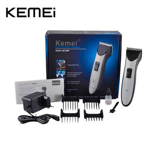 KEMEI KM-3909コードレスヘアクリッパー電気メンズヘッドヘアクリッパーかみそりトリマーの取り外しシェーバー並べ替えヘアカット