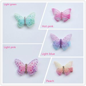 30 teile/los Glitter Fee Prinzessin Haar Clip Top Qualität Marke Haarnadel Baby Mädchen Kinder Haarspangen Nette Schmetterling Sommer Stil