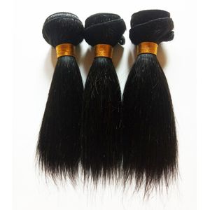 Indian Remy Hair Weft Krótkie Styl Bob cali Kolor Naturalny Malezyjski Brazylijski Proste Ludzkie Przedłużanie Włosów Natural Black