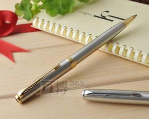 Gratis fraktbollpunkt penna metallguld pennor toppkvalitetskolekontorsleverantörer påfyller 0,7 mm signatur kulpoint pennpapper gåva
