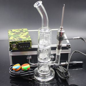 Nyaste E Digital Nail Kit med 6 i 1 Titanium/Quartz Hybrid Nail Coil Heater Work med Barrel to Fab Egg Incycler Bong