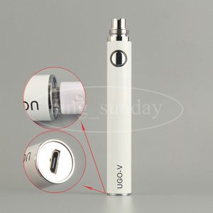 Bateria original UGO V T com cabo USB Evod Pass Through Vaporizer Pen Bottom Charge 650 900 1100mAh E Cigarette fit 510 Atomizer